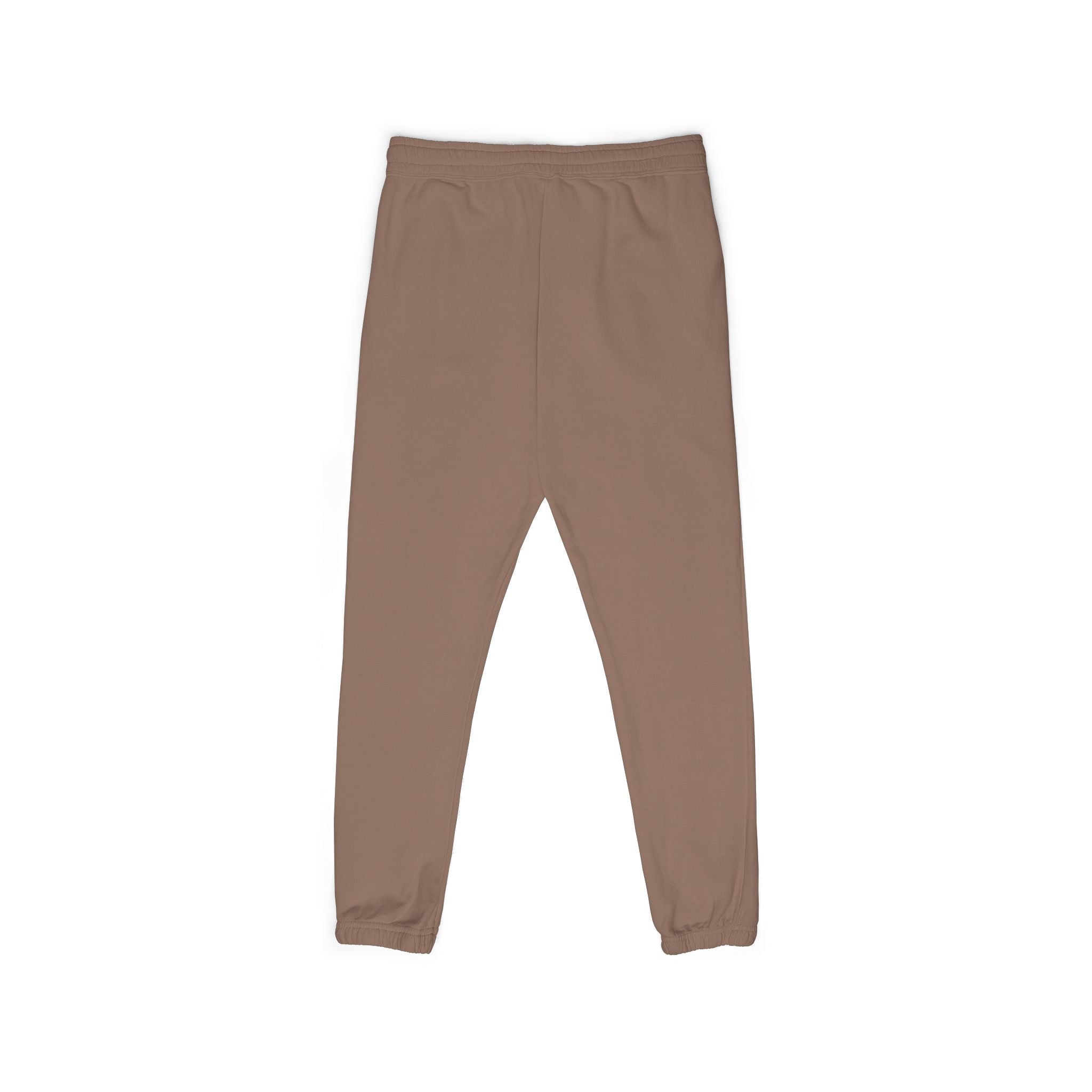 Cream Fleece Sweatpants with Brown Floral Mandala — Cozy Casual Lounge Pants