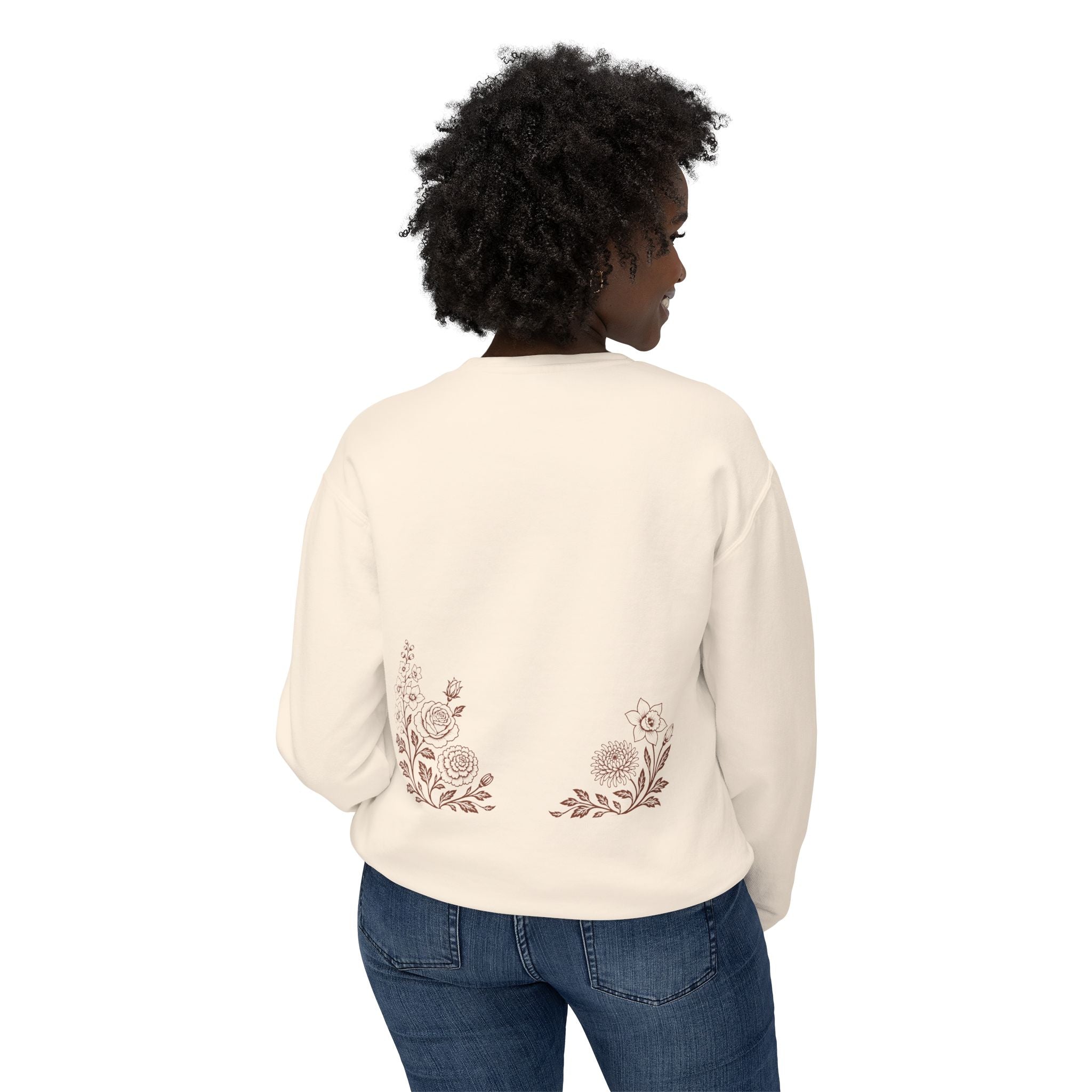 Music Floral Crewneck Sweatshirt — "Ian Powell Music" Logo