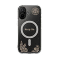 Clear Magnetic Phone Case — "Keep On" Floral Design