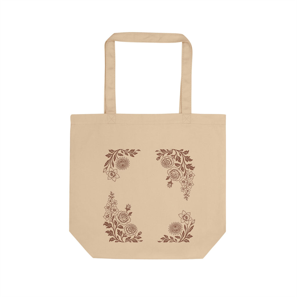 Floral Guitar Eco Tote — Custom Musician Tote Bag