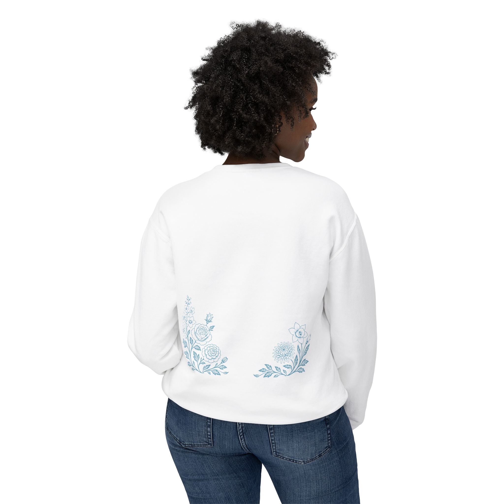 Music Floral Crewneck Sweatshirt — "Ian Powell Music" Logo