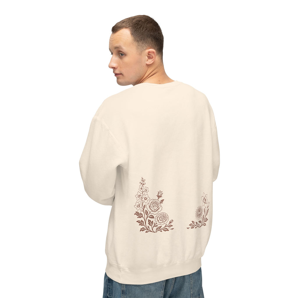 Music Floral Crewneck Sweatshirt — "Ian Powell Music" Logo