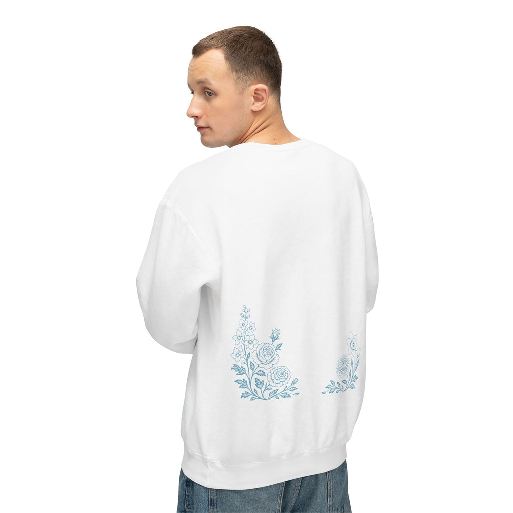 Music Floral Crewneck Sweatshirt — "Ian Powell Music" Logo