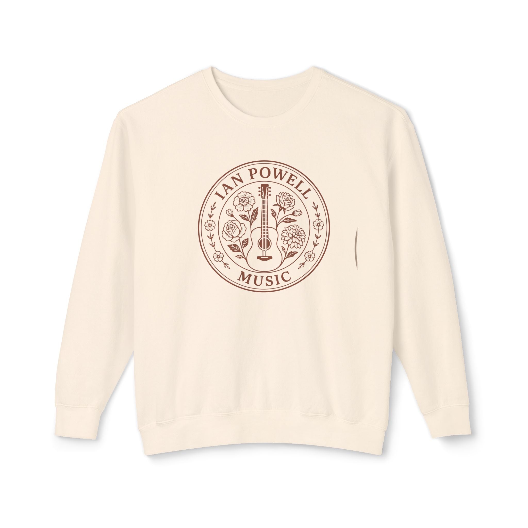 Music Floral Crewneck Sweatshirt — "Ian Powell Music" Logo