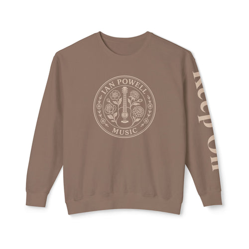 Music Floral Crewneck Sweatshirt — "Ian Powell Music" Logo