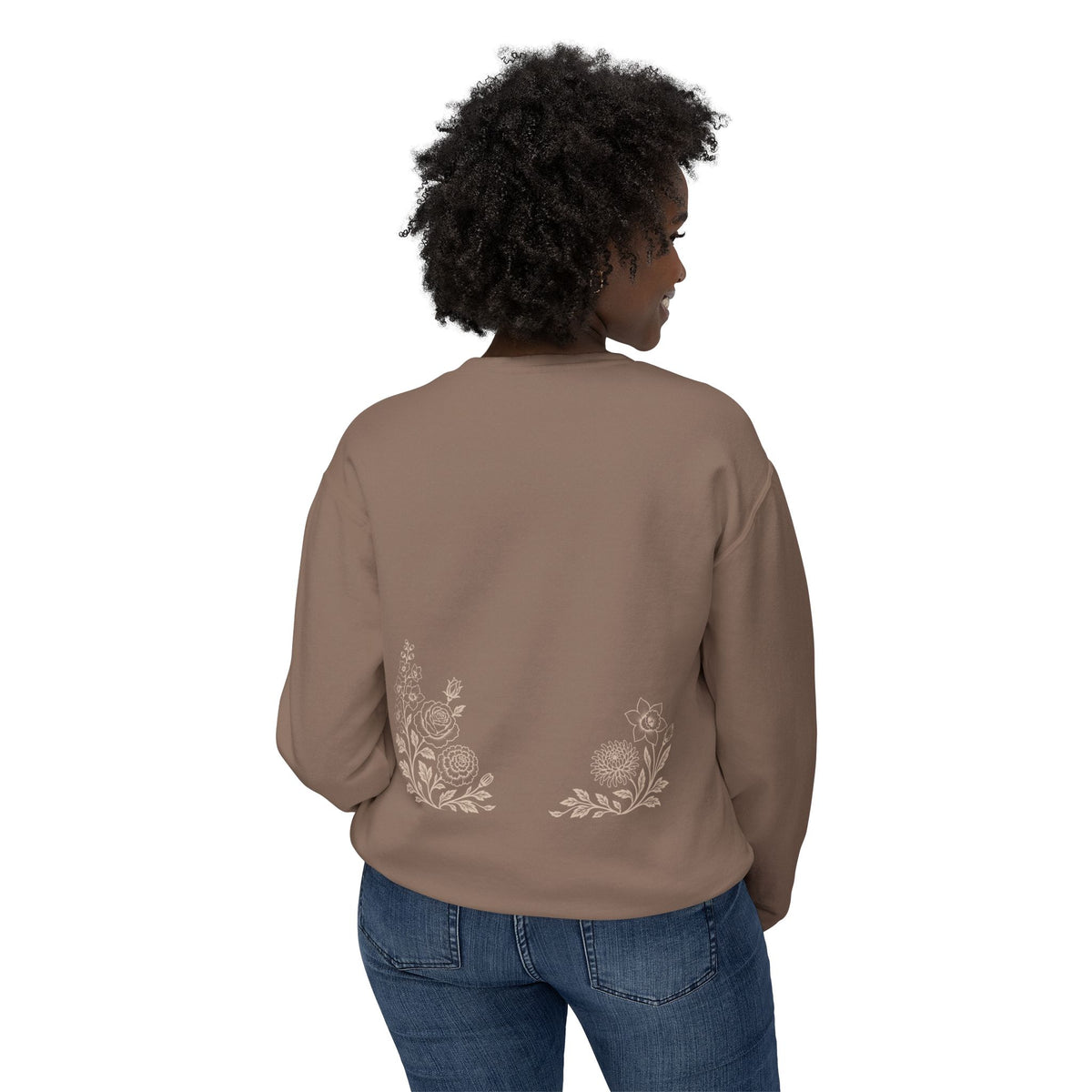 Music Floral Crewneck Sweatshirt — "Ian Powell Music" Logo