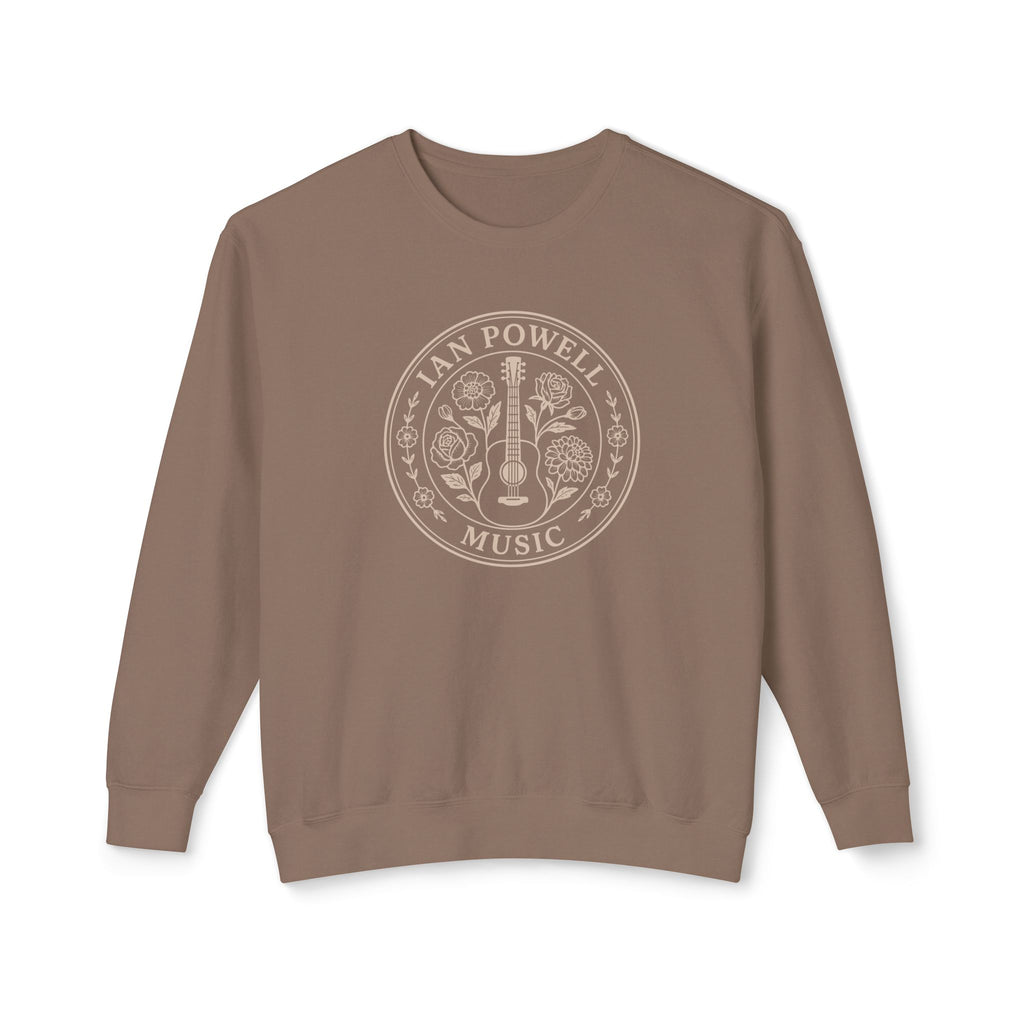 Music Floral Crewneck Sweatshirt — "Ian Powell Music" Logo