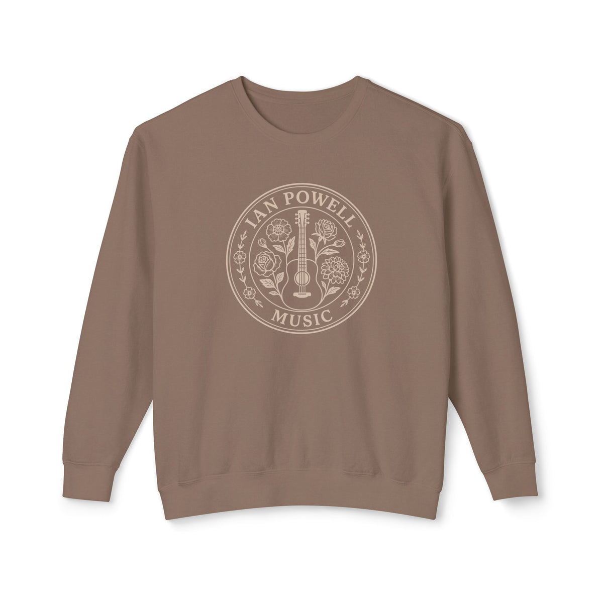 Music Floral Crewneck Sweatshirt — "Ian Powell Music" Logo