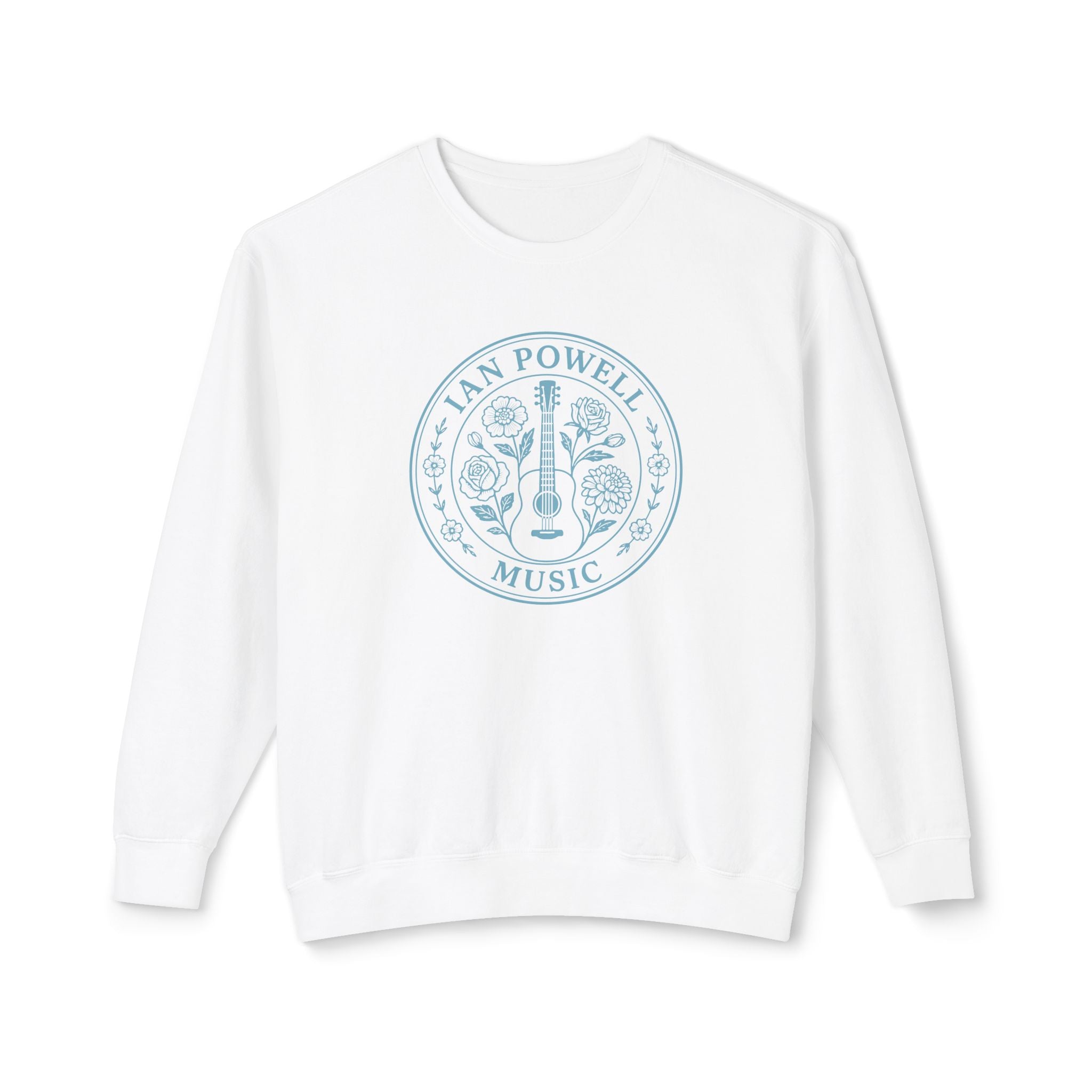 Music Floral Crewneck Sweatshirt — "Ian Powell Music" Logo