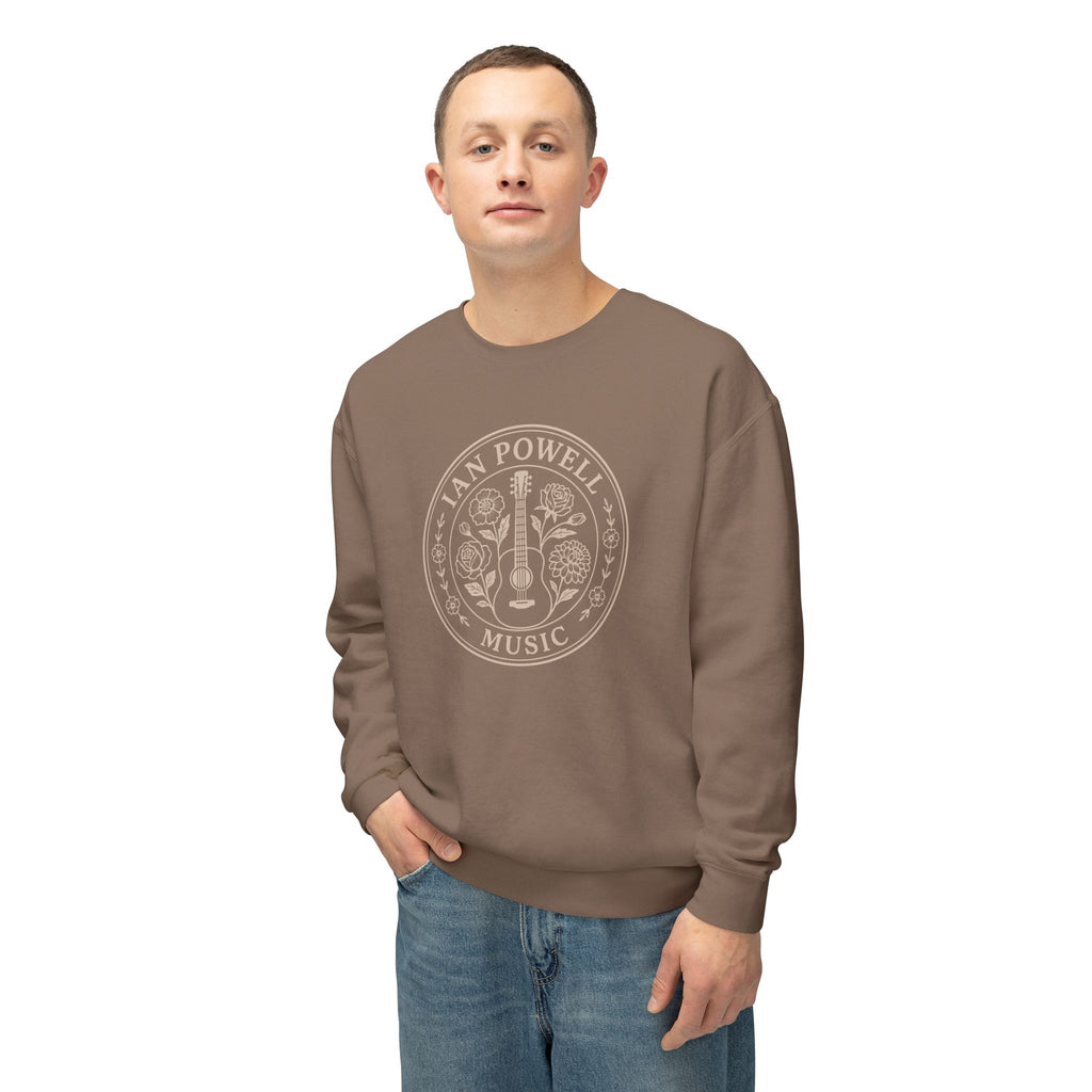 Music Floral Crewneck Sweatshirt — "Ian Powell Music" Logo