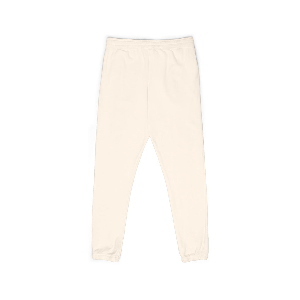 Cream Fleece Sweatpants with Brown Floral Mandala — Cozy Casual Lounge Pants