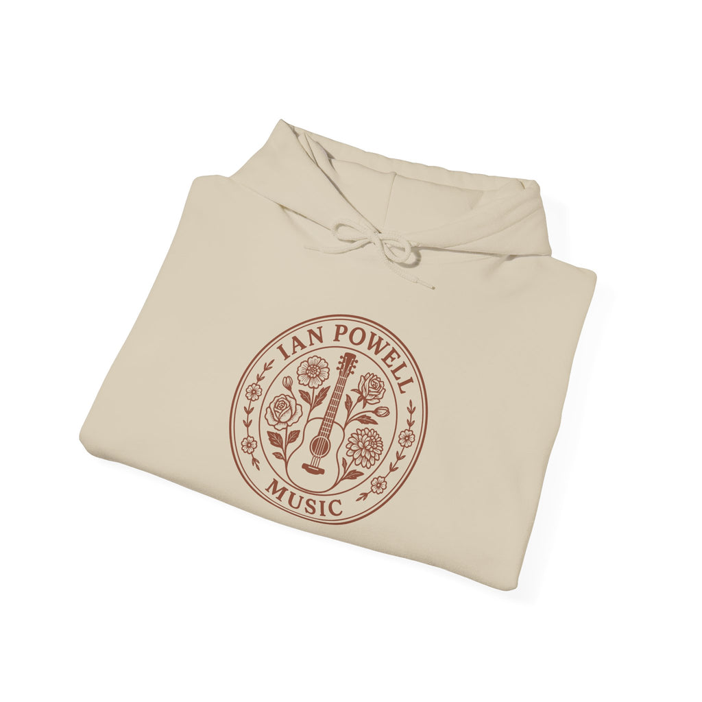 Music Logo Floral Hoodie — "Keep On" Graphic Pullover