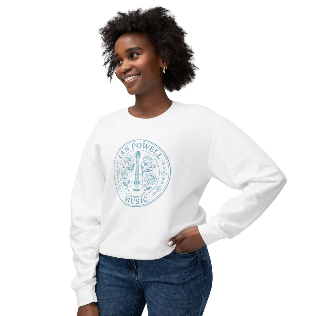 Music Floral Crewneck Sweatshirt — "Ian Powell Music" Logo